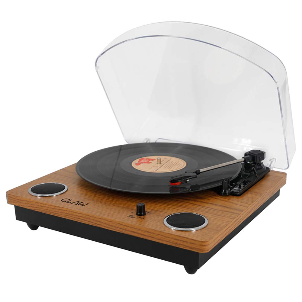 Refurbished CLAW Stag Superb Plus - Turntable with Built-in Stereo Speaker and USB Digital Conversion Software for PC (Wood)