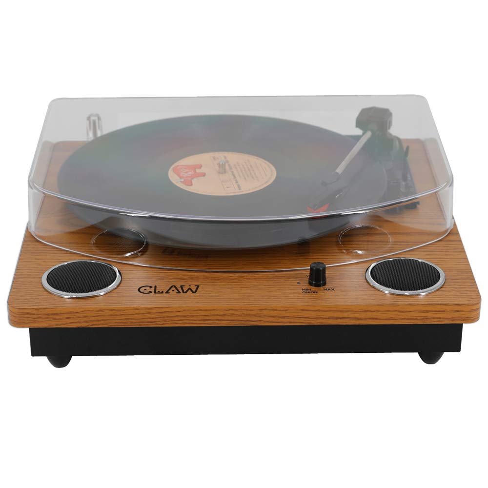 Refurbished CLAW Stag Superb Plus - Turntable with Built-in Stereo Speaker and USB Digital Conversion Software for PC (Wood)