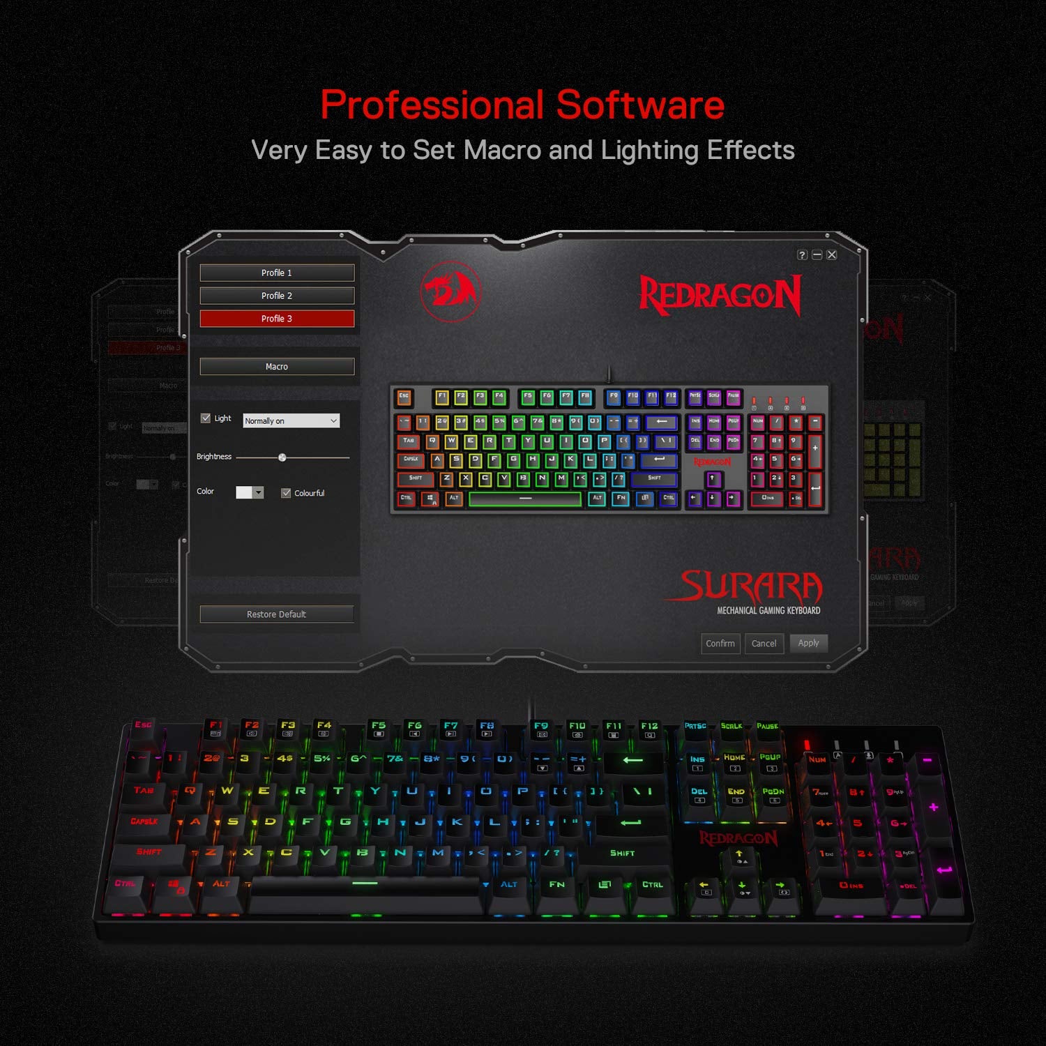 Redragon Surara K582 RGB Mechanical Keyboard (Blue Switch)