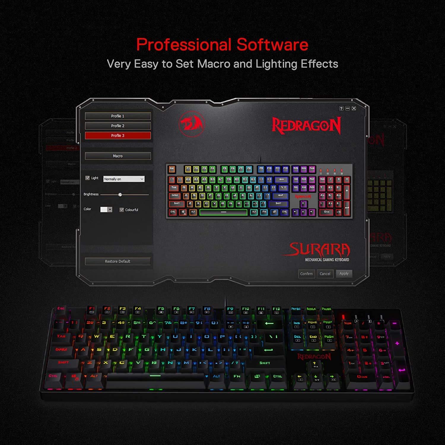 Redragon Surara K582 RGB Mechanical Keyboard (Red Switch)