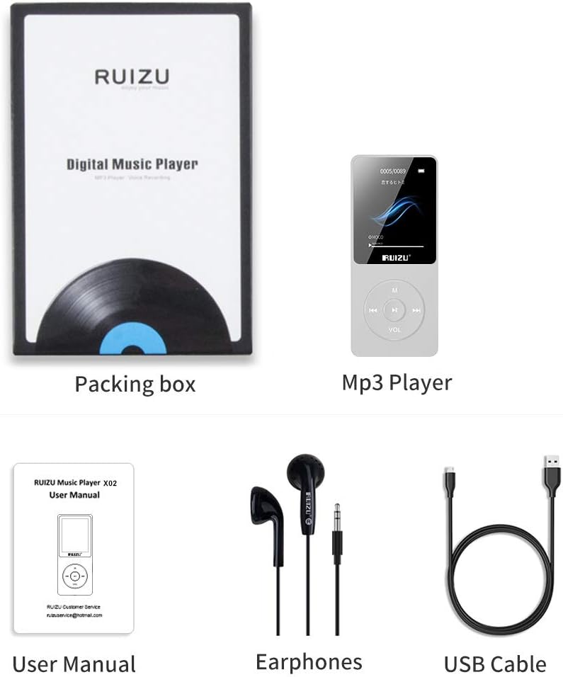 Ruizu X02 - 8GB Music Player (White)