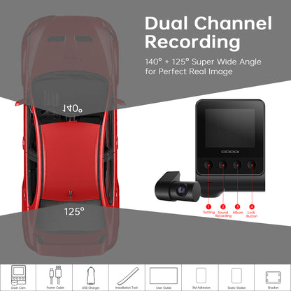 DDPAI Z40 Dual - 3K Front and Rear Dash Camera