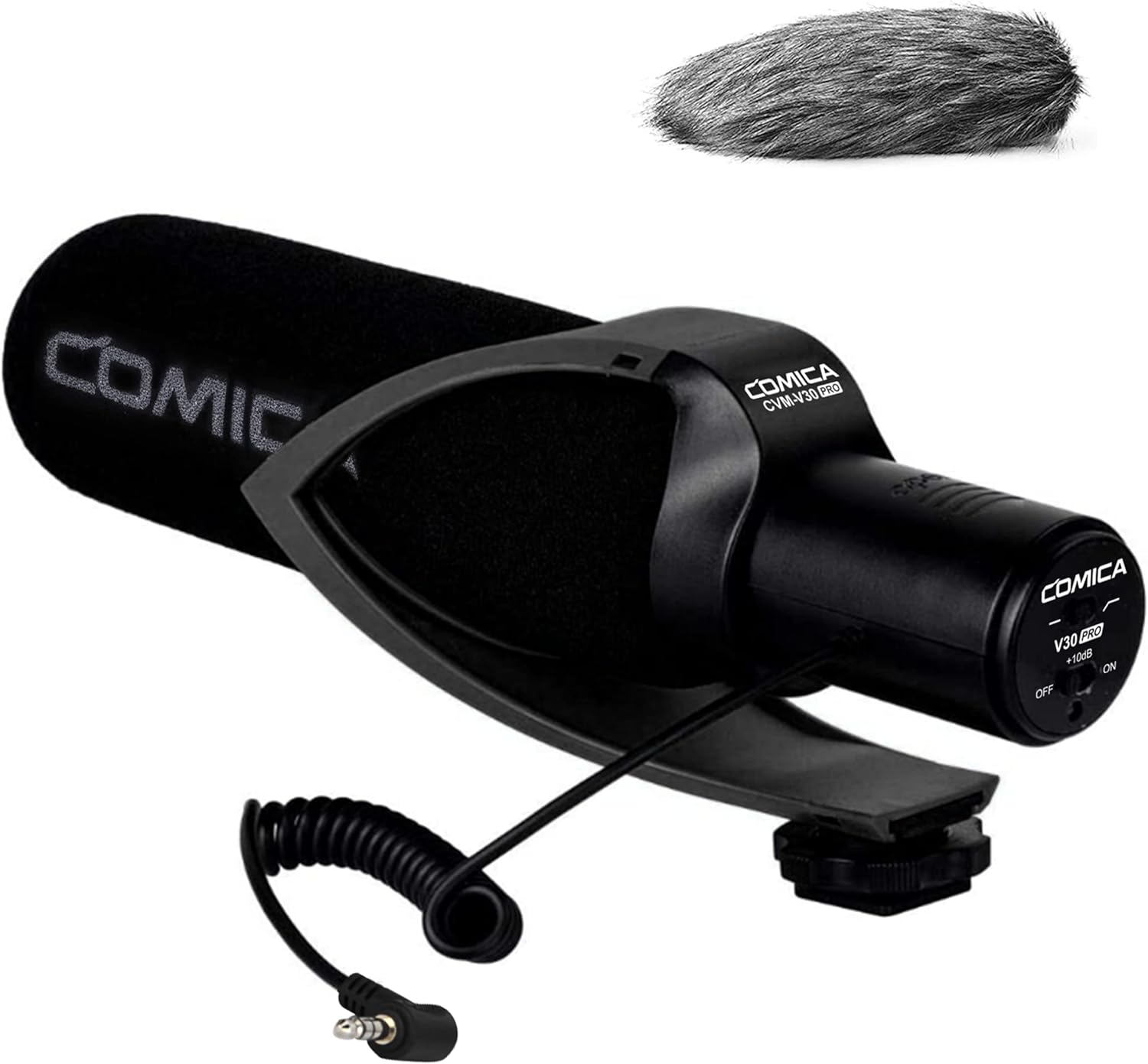 Comica VM30 PRO - Super Cardioid Condenser Shotgun Microphone (Black)