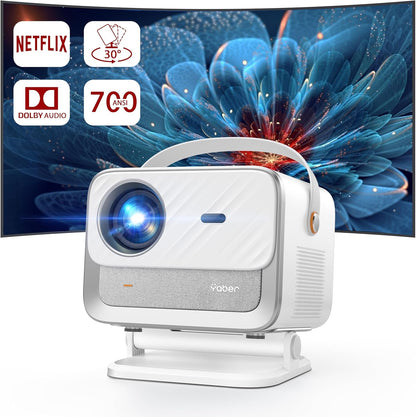 Yaber V12- Smart Home Theater Projector with WiFi6, BT 5.2 , Licensed Netflix and Dolby Audio