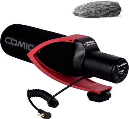 Comica VM30 PRO - Super Cardioid Condenser Shotgun Microphone (Red)