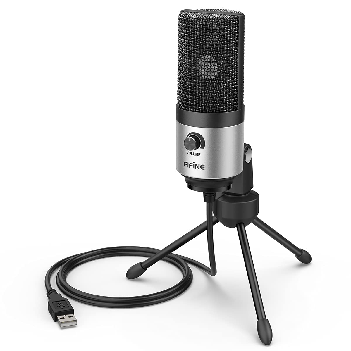 Fifine K669S - USB Microphone Condenser (Silver)