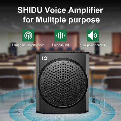 Shidu S617 - Wired Portable Voice Amplifier with Bluetooth Speaker