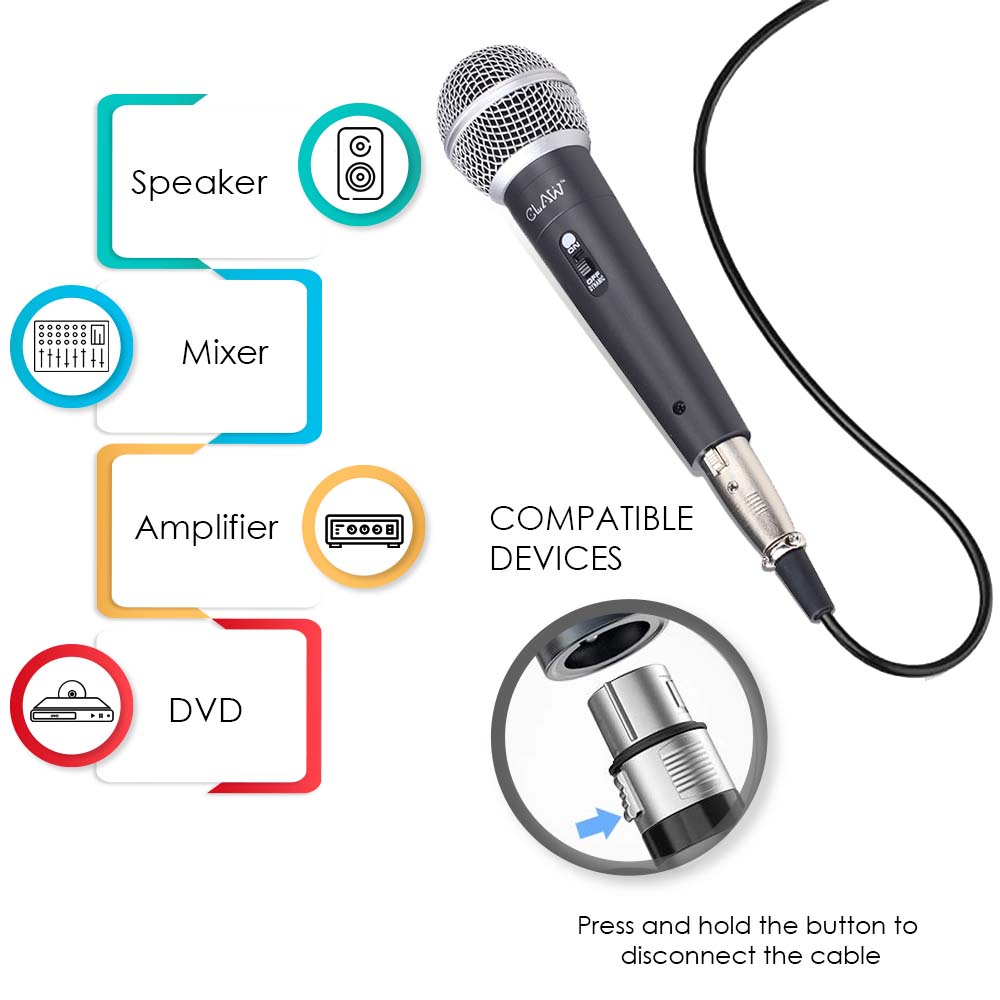 CLAW Alaap MI125 - Dynamic Wired Handheld Microphone