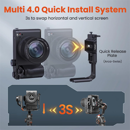 Hohem MT2 - 4-in-1 Gimbal for Camera, Pocket Camera, Action Camera and Smart Phone