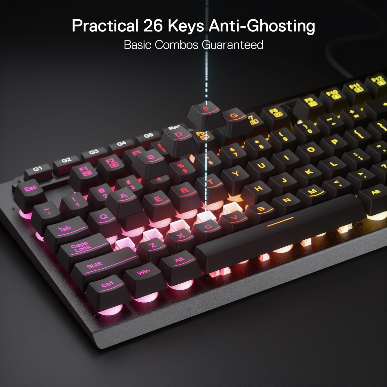 Redragon Aditiya K513 - 104 Keys Linear Mechanical Feel Keyboard