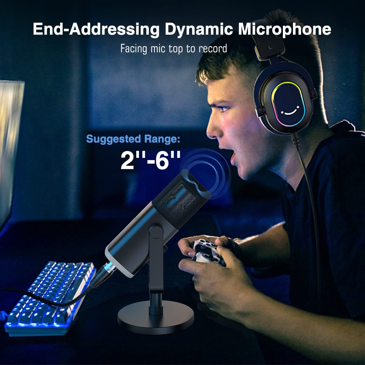 Fifine Ampligame AM8 - Dynamic USB/XLR Gaming Microphone