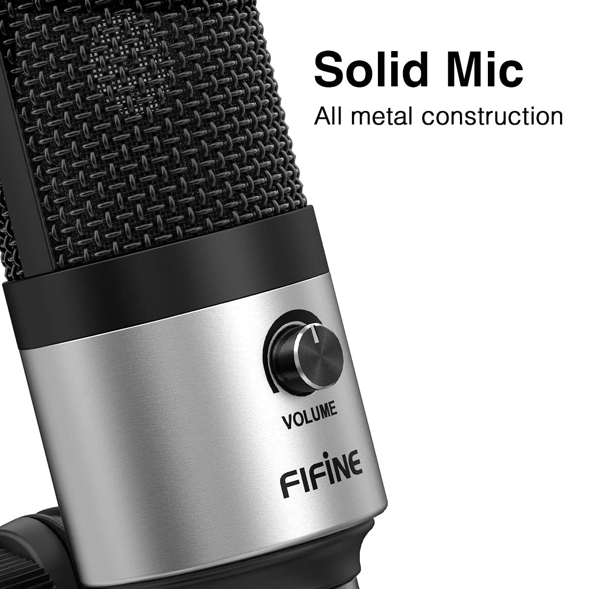 Fifine K669S - USB Microphone Condenser (Silver)