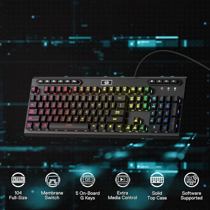 Redragon Aditiya K513 - 104 Keys Linear Mechanical Feel Keyboard