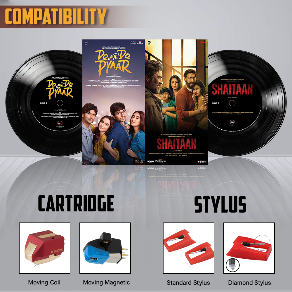 Vinyl Record Disc - Do Aur Do Pyaar + Shaitaan  with 33 1⁄3 RPM Supported