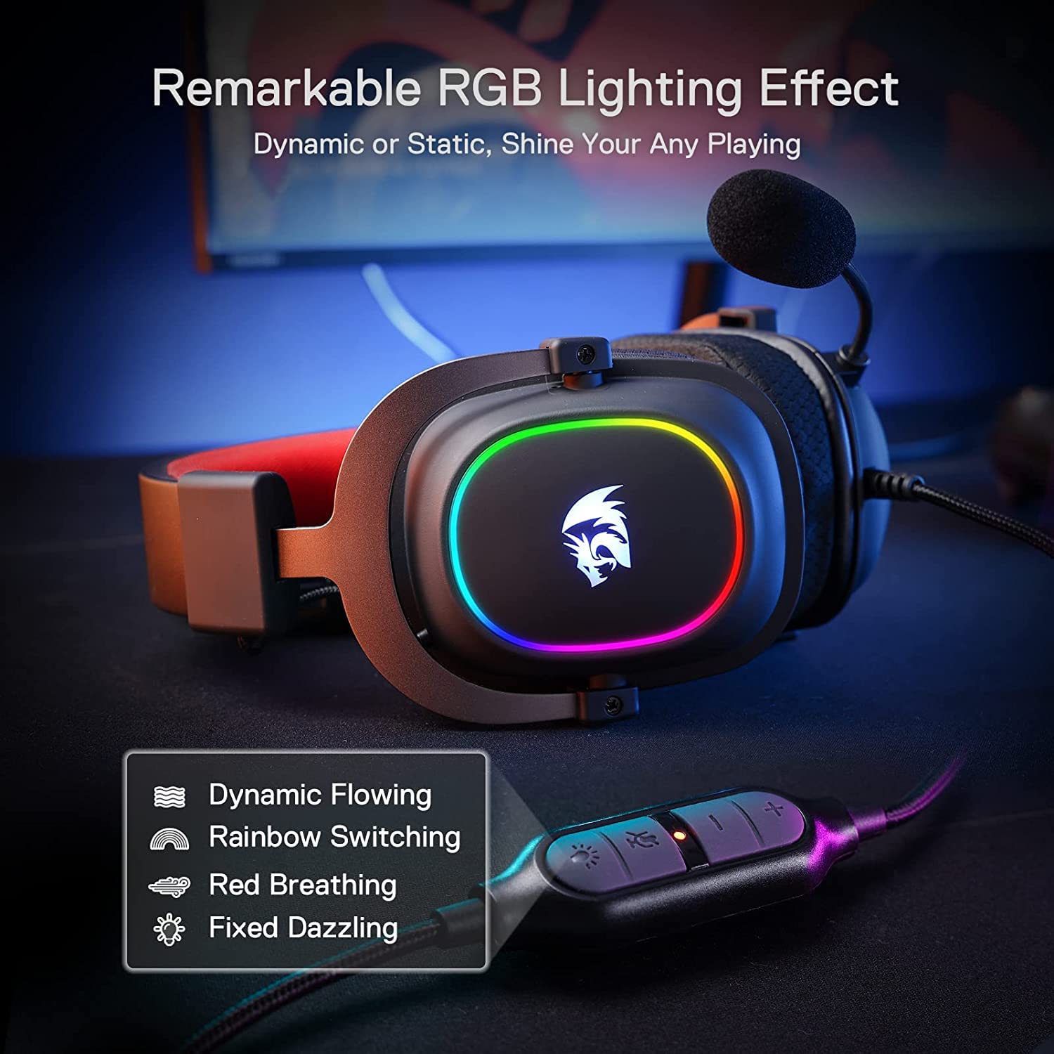 Redragon Zeus X H510 - RGB Gaming Headset with 7.1 Surround Sound