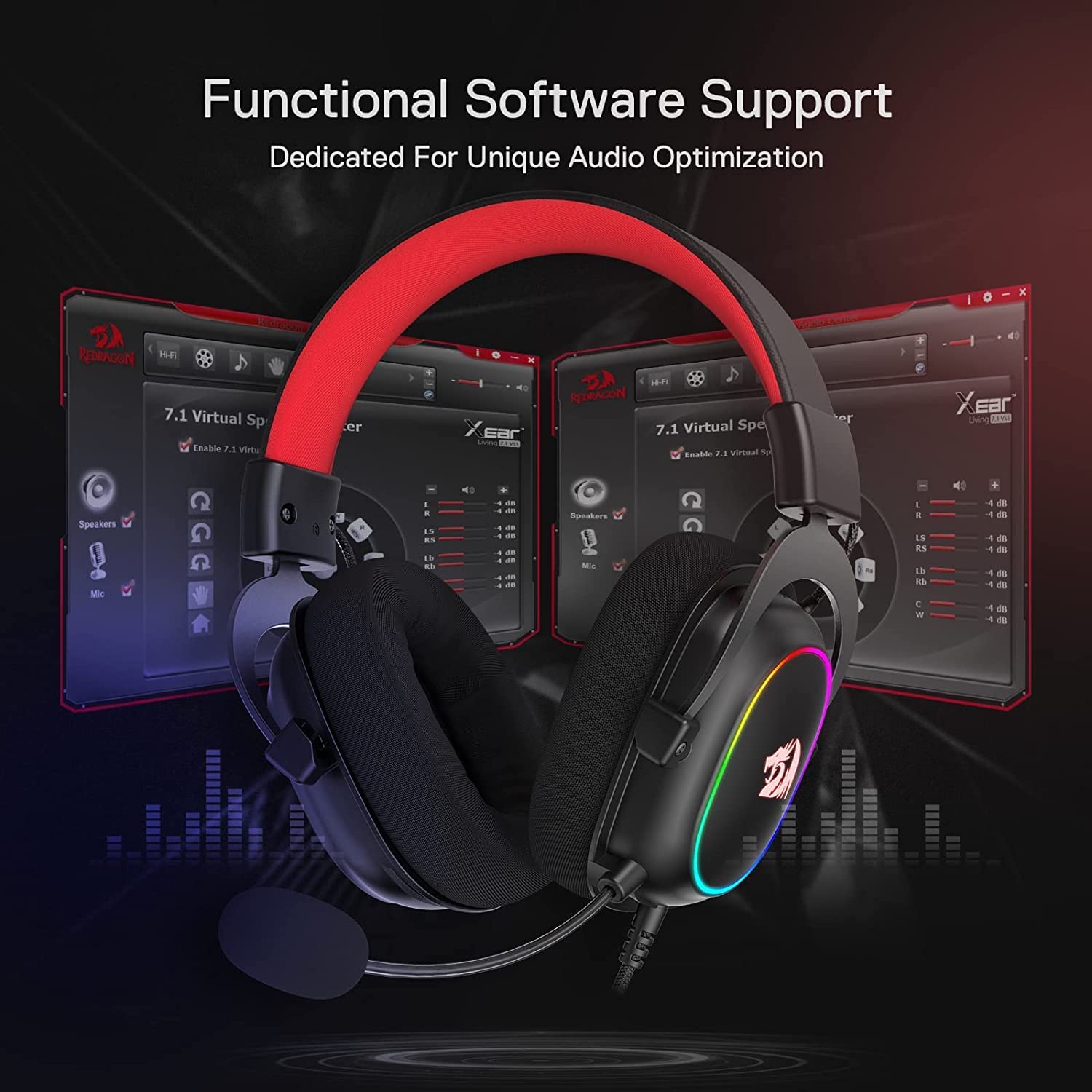 Redragon Zeus X H510 - RGB Gaming Headset with 7.1 Surround Sound