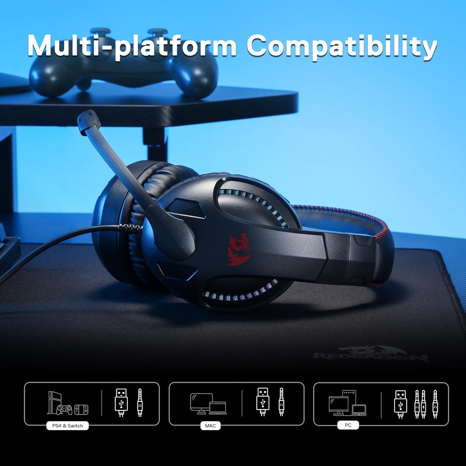 Redragon Cronus H211 - Wired Gaming Headset with Stereo Surround Sound