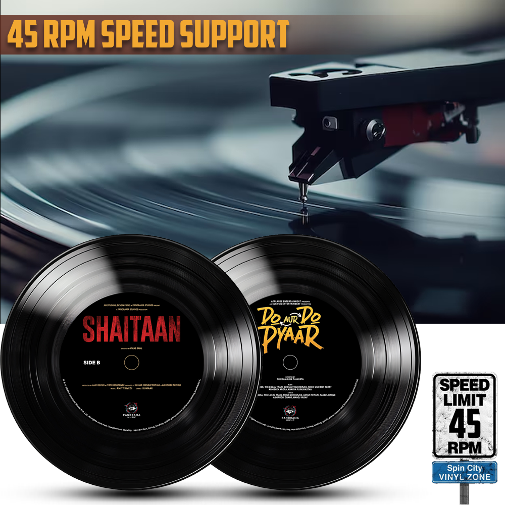 Vinyl Record Disc - Do Aur Do Pyaar + Shaitaan  with 33 1⁄3 RPM Supported