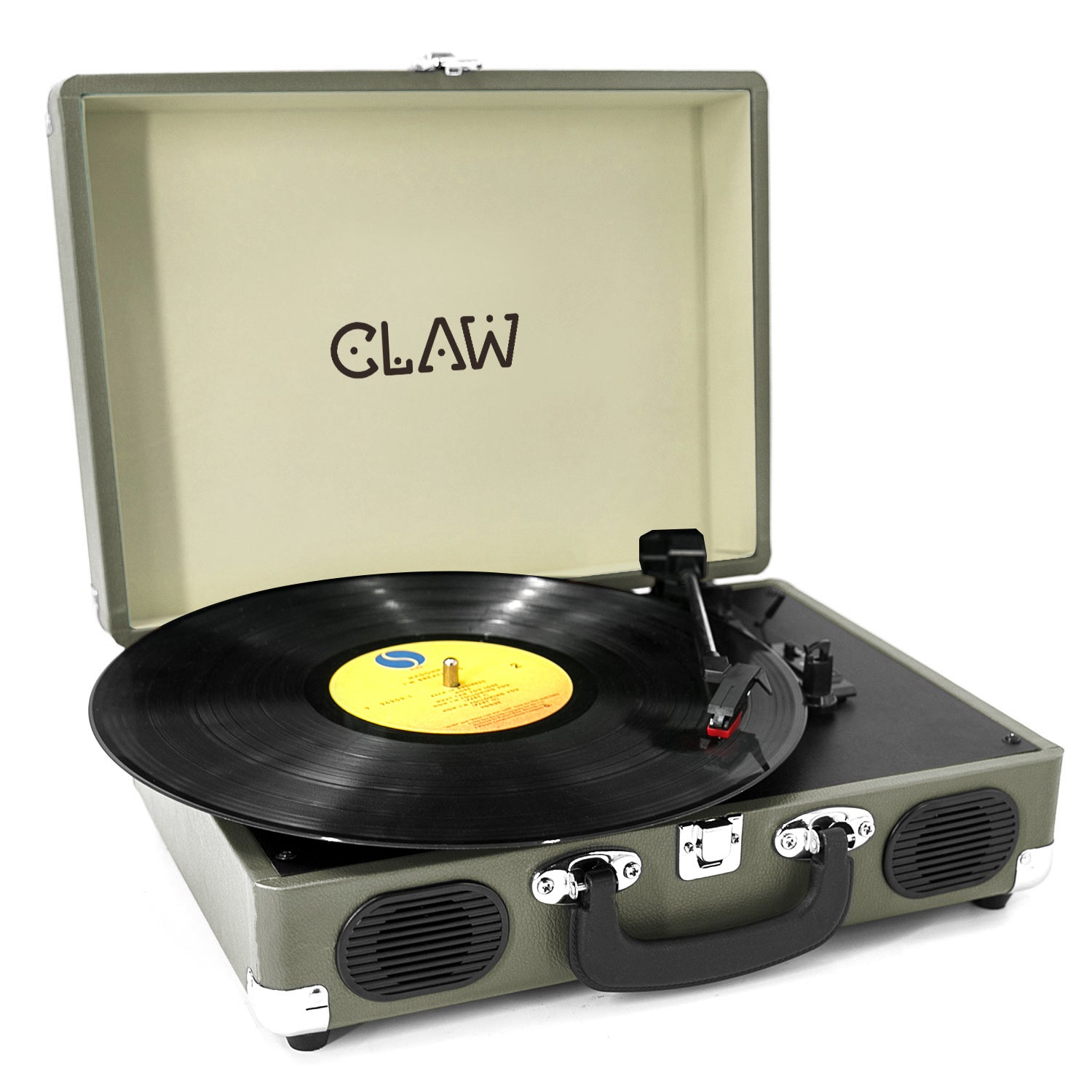 CLAW Stag Portable - Turntable with built-in stereo speaker (Celadon + Cream) (Use Code Origin5 to Get 5% Discount)