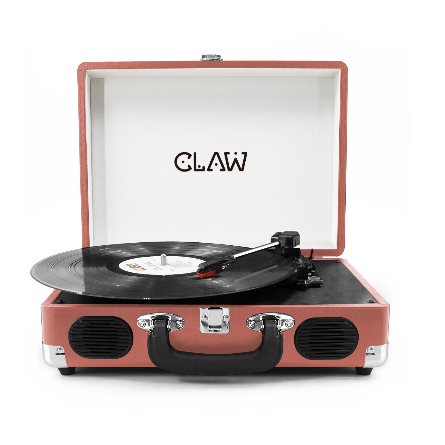 CLAW Stag Portable - Turntable with built-in stereo speaker (Pink) (Use Code Origin5 to Get 5% Discount)