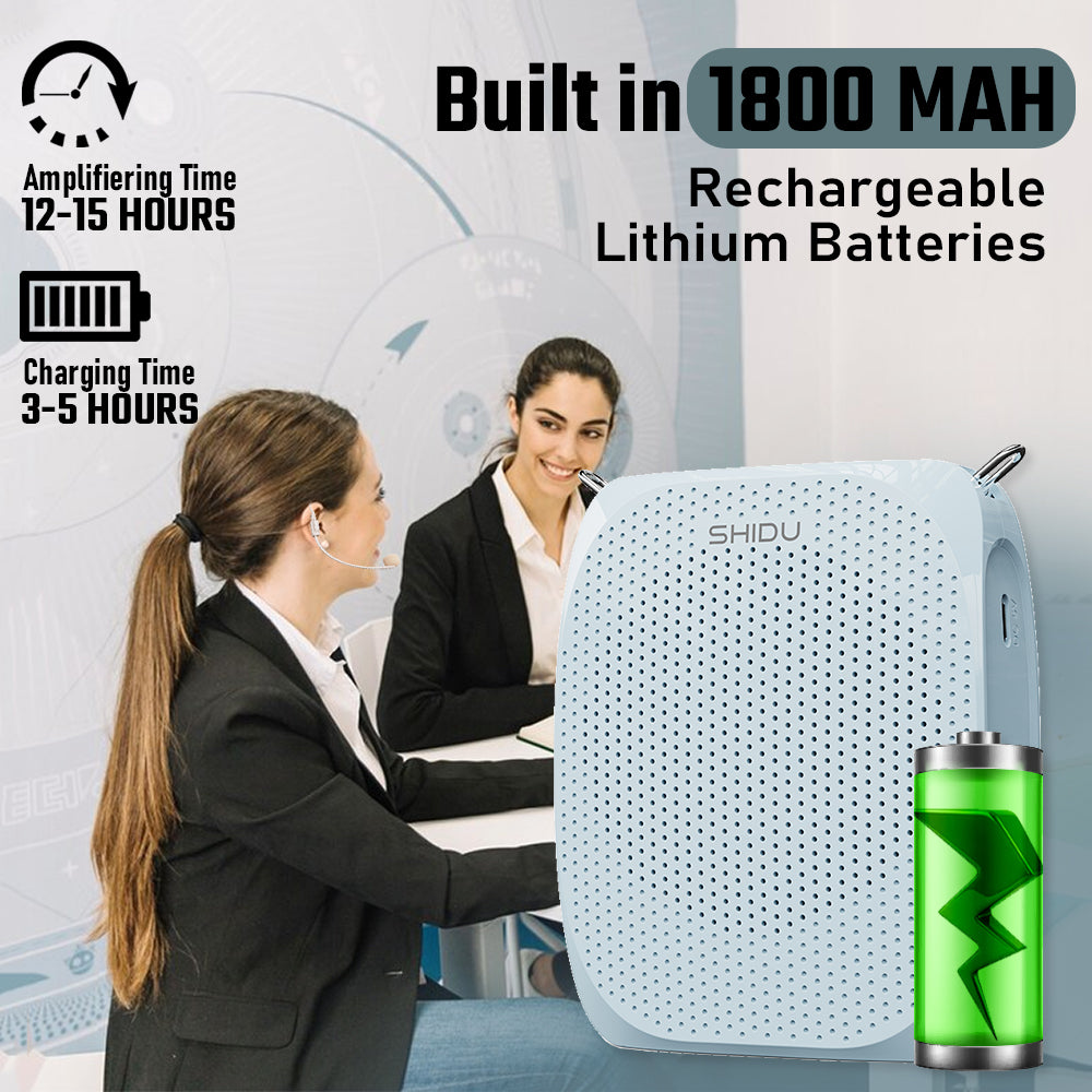 Shidu S258 Type C - Wired Portable Voice Amplifier (Blue)