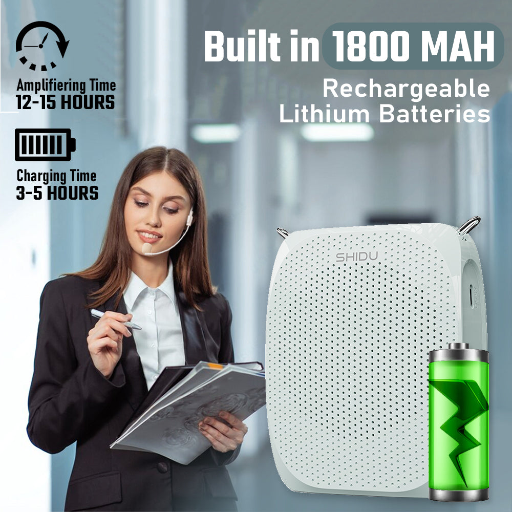 Shidu S258 Type C - Wired Portable Voice Amplifier (Green)