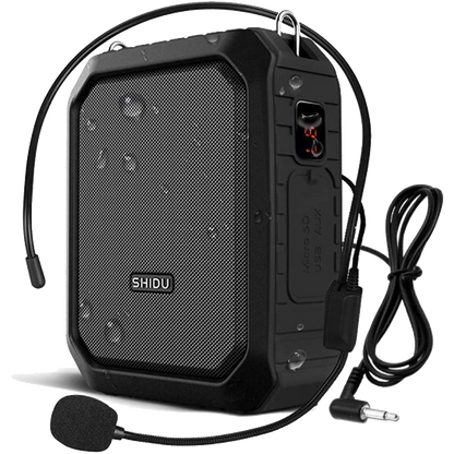 Shidu M800 - Wired Portable Voice Amplifier with Bluetooth Speaker (Black)