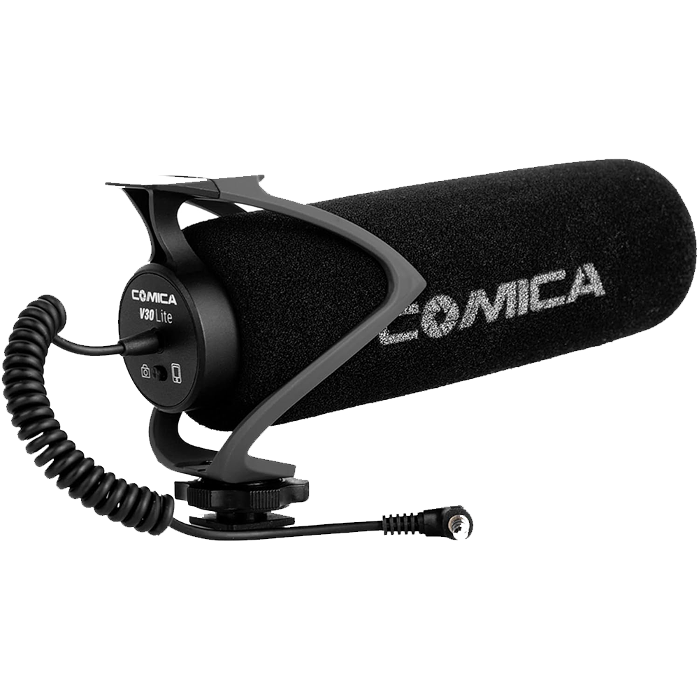 Comica V30 LITE - Super Cardioid Condenser Shotgun Microphone (Black)