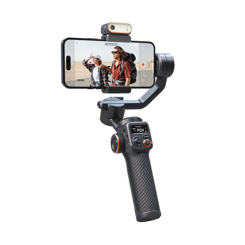 Hohem M6 Kit - 3 Axis Mobile Gimbal with OLED Display and Magnetic Fill Light with AI Vision Sensor