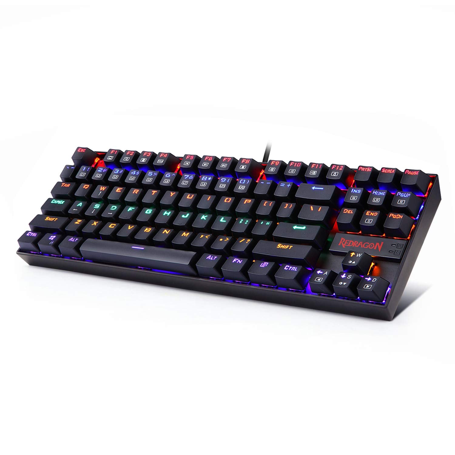 Redragon Kumara K552 - TKL Wired Mechanical Keyboard Rainbow (Red Switch)