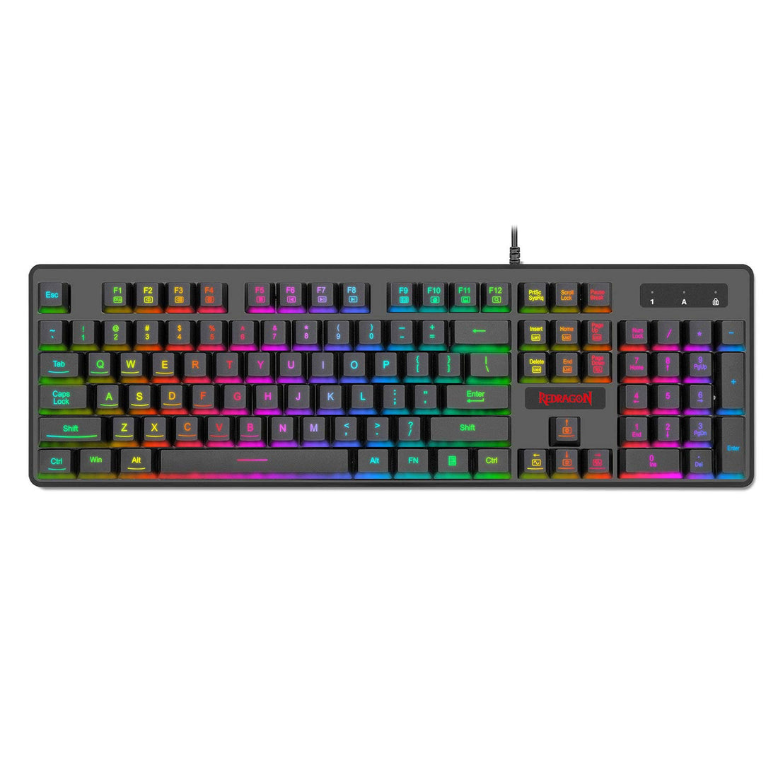 Redragon Dyaus Pro K509-1 :- 104 Keys RGB Wired Keyboard Without Side LED (Mechanical Feel)