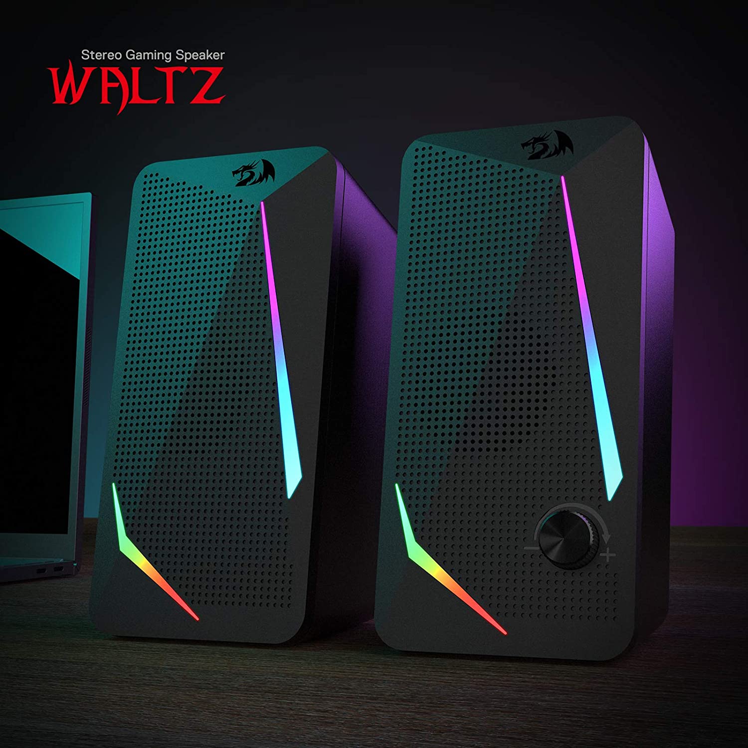 Redragon Waltz GS510 - RGB 2.0 Channel Gaming Wired Desktop Speakers