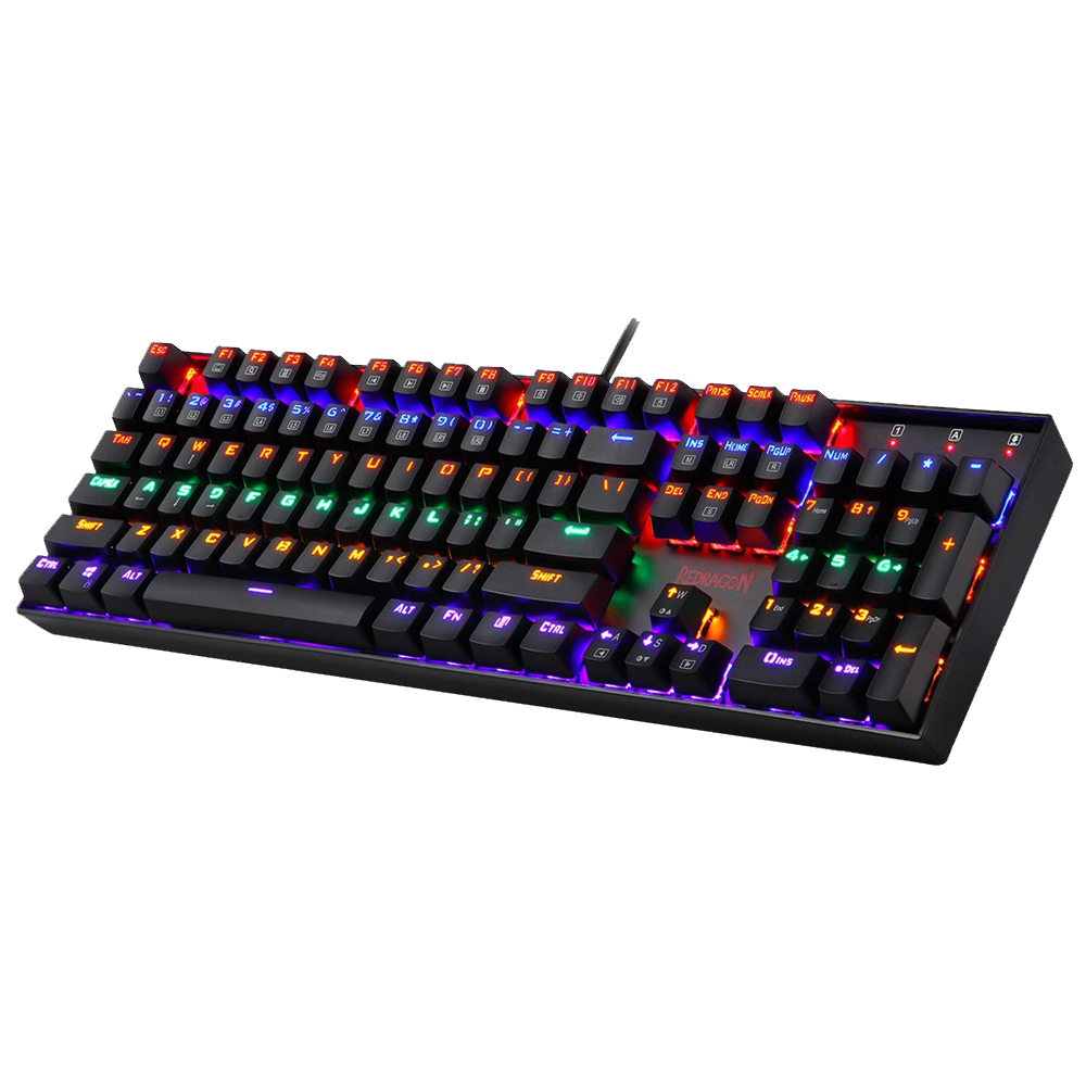 Redragon Vara K551 - 104 Wired Mechanical Keyboard Rainbow Black (Red Switch)