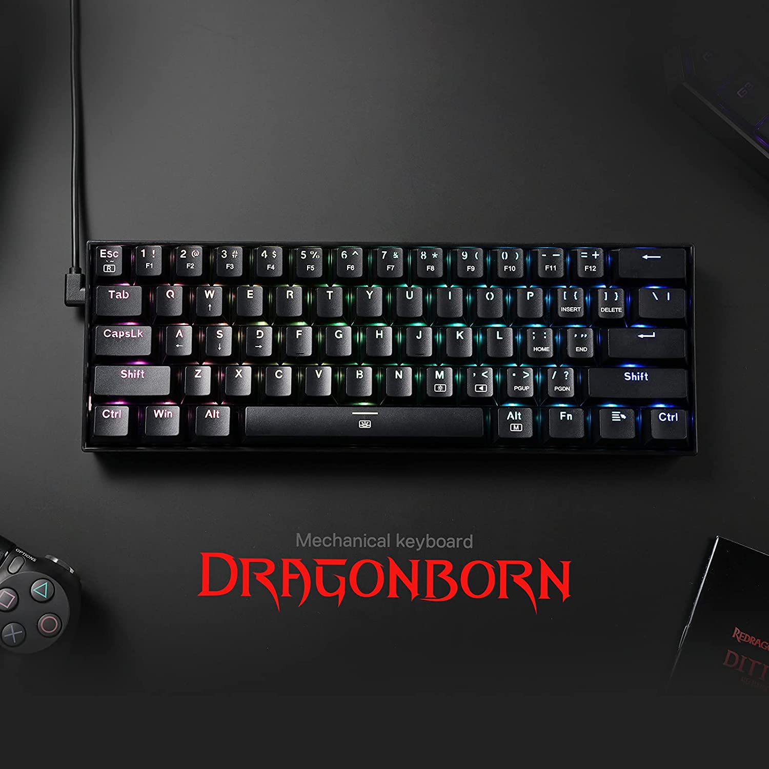 Redragon Dragon Born K630 - 60% Wired Mechanical Keyboard RGB (Red Switch)