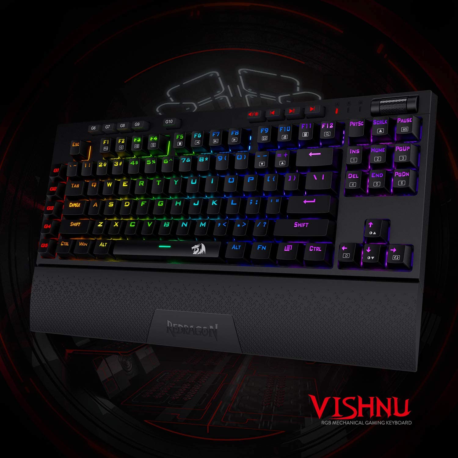 Redragon Vishnu K596 - 2.4Ghz+Wired Mechanical Keyboard (Red Switch)