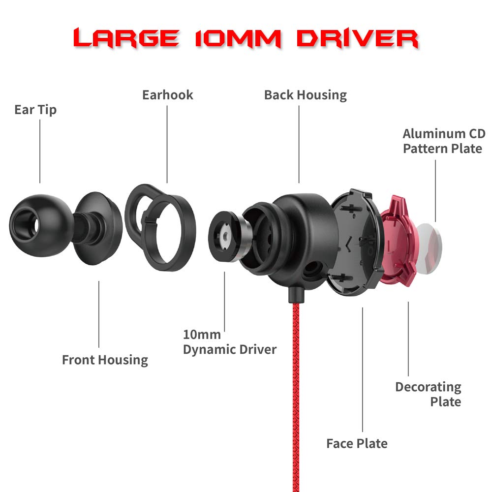 CLAW G9X - Single Driver Gaming Earphone (Red)