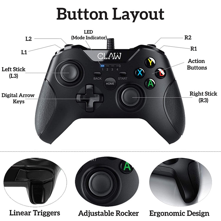 CLAW Shoot Wired Gamepad for PC only (Use Code Origin5 to Get 5 DIsco