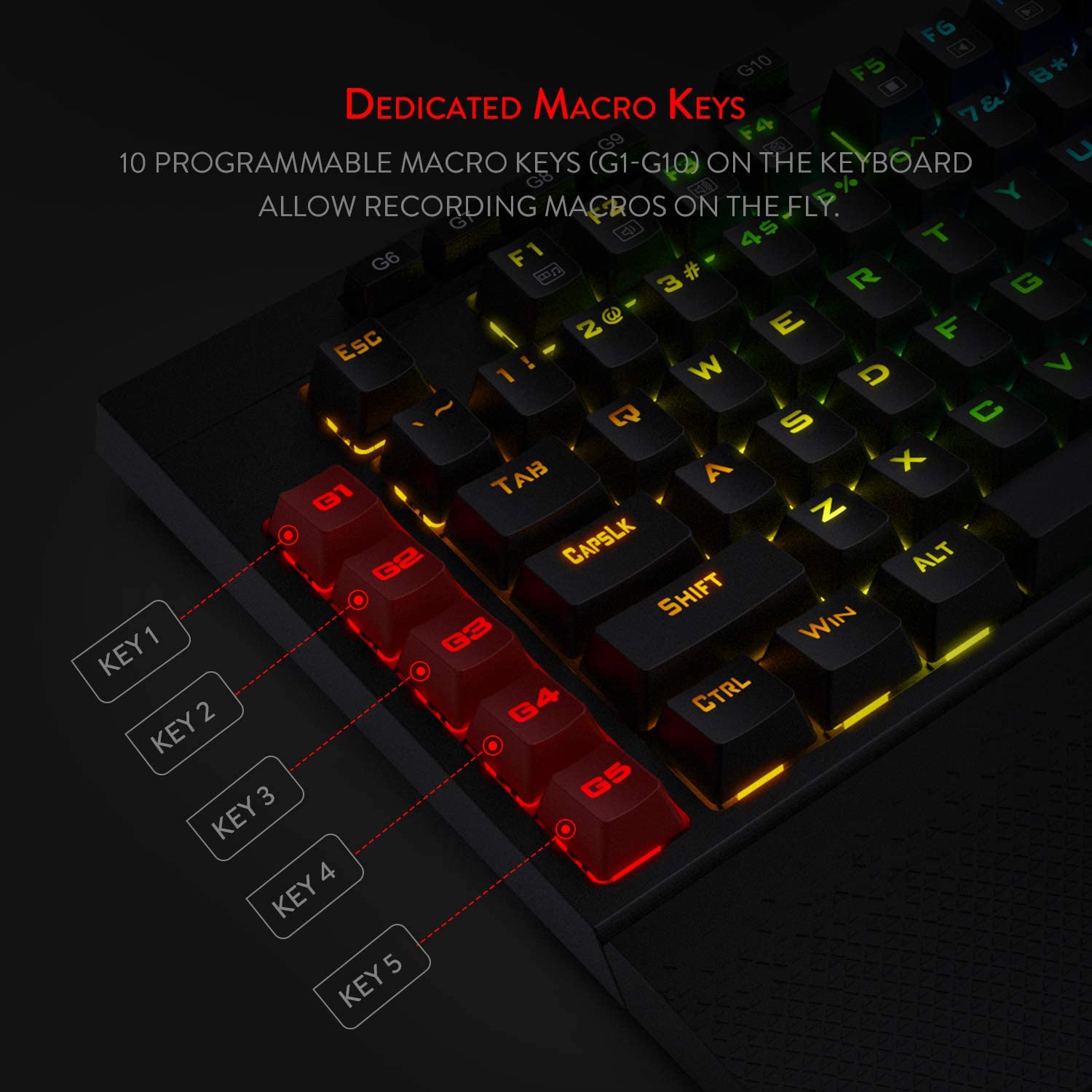 Redragon Vishnu K596 - 2.4Ghz+Wired Mechanical Keyboard (Red Switch)