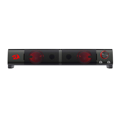 Redragon GS550 - 2.0 Channel Stereo Wired Desktop Computer Soundbar with Compact Size and red Backlight