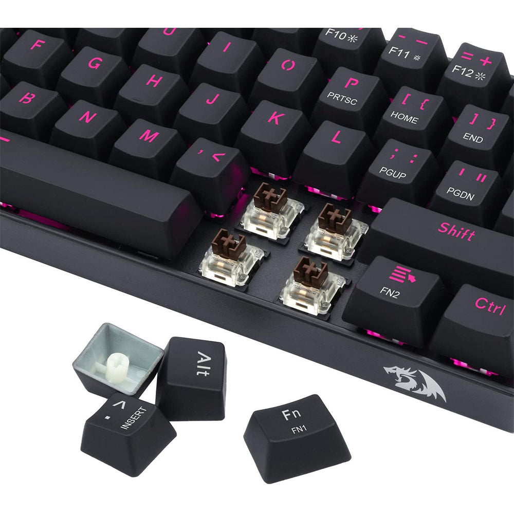 Redragon Dragon Born K630 - 60% Wired Mechanical Keyboard Pink LED (Brown Switch)