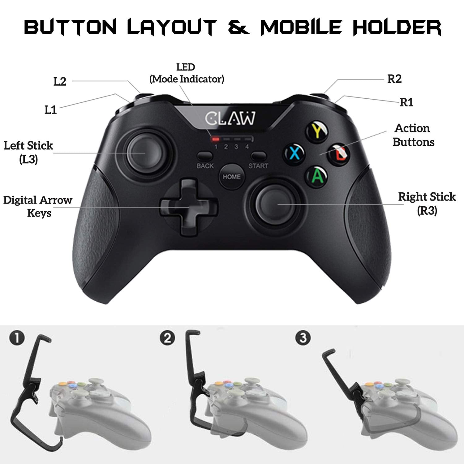 CLAW Shoot Bluetooth Mobile Gamepad (Upgraded 2022 version) (Use Code Origin5 to Get 5% DIscount)