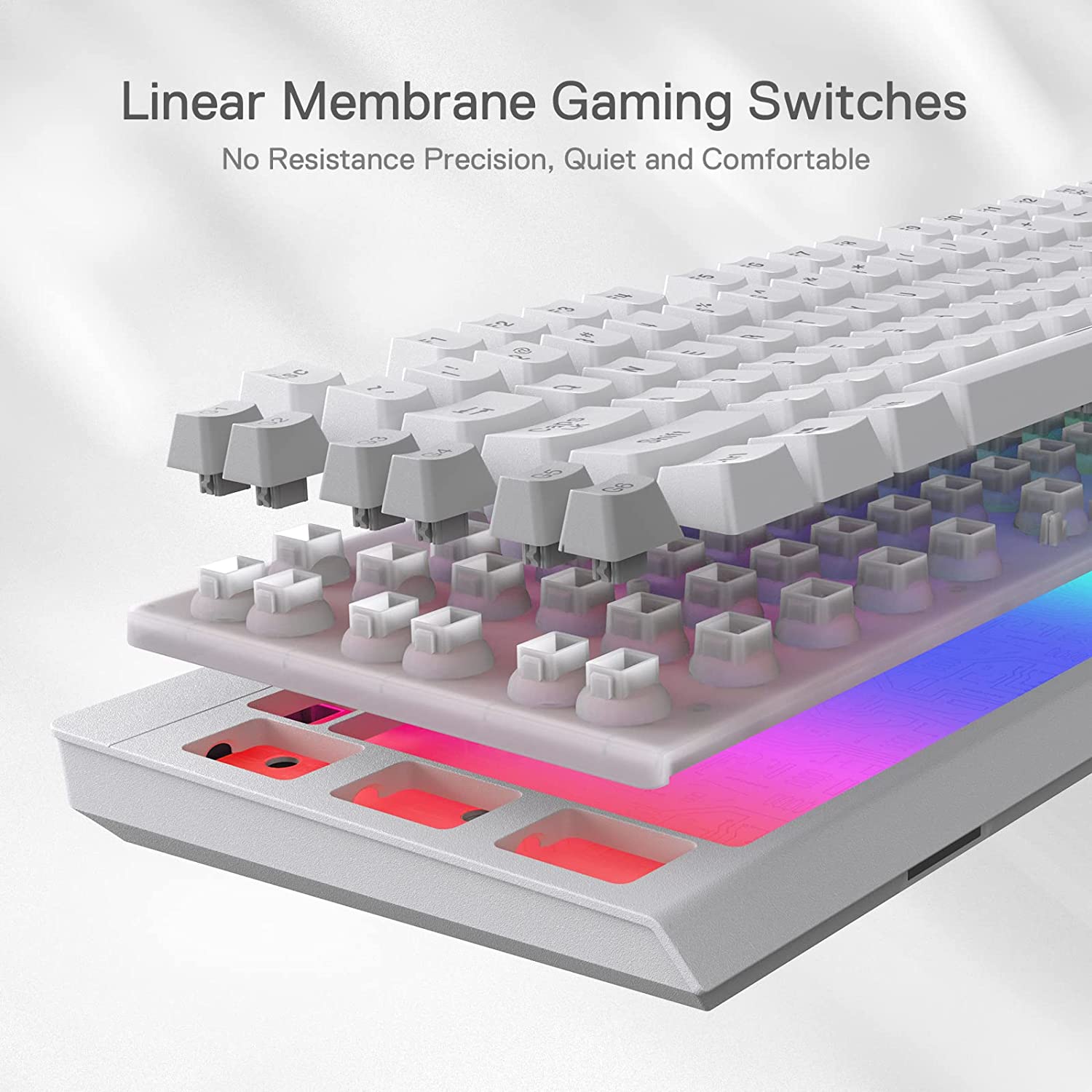 Redragon Shiva K512- Wired Membrane Keyboard RGB White