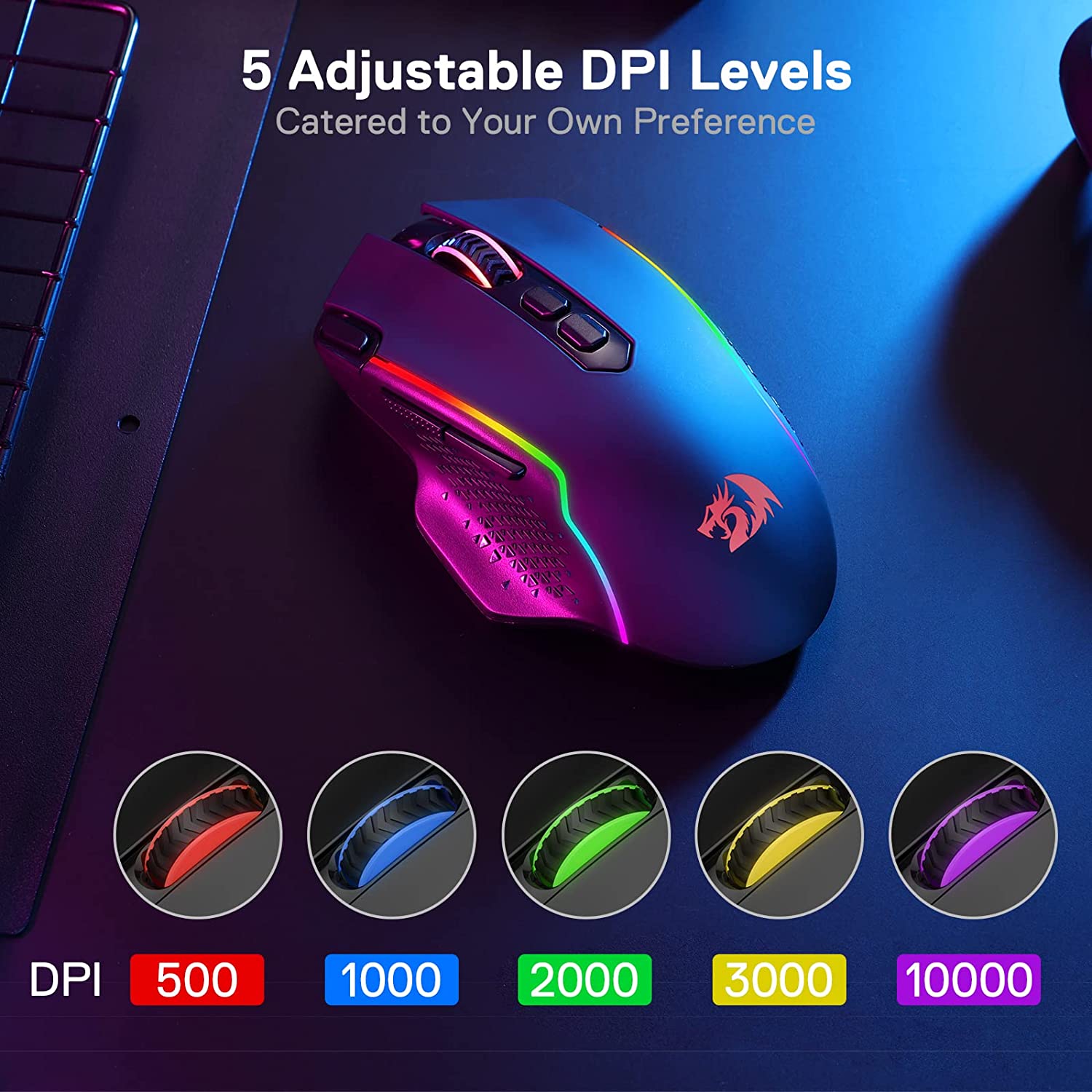 Redragon Taipan Pro M810PRO (Wired and Wireless) RGB