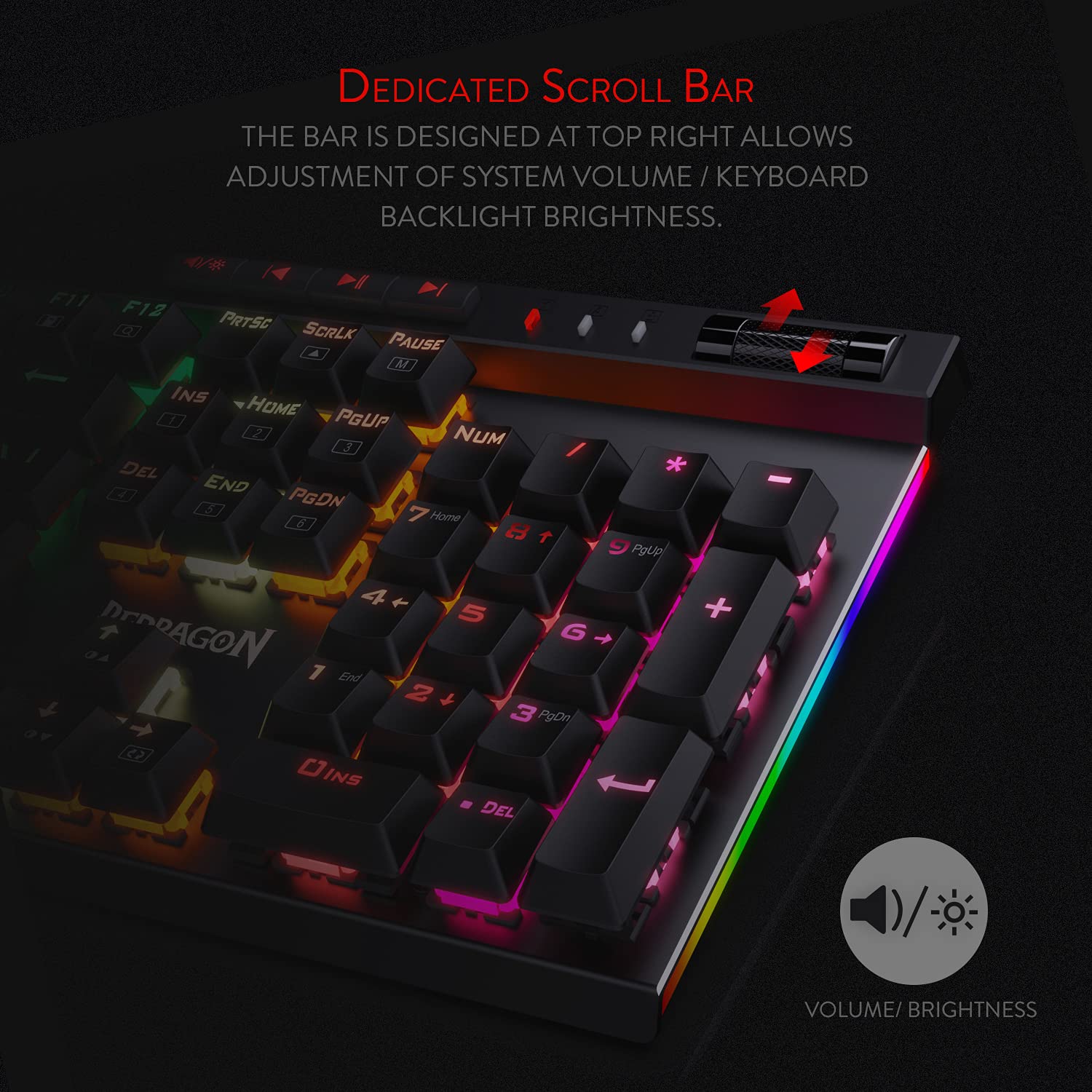 Redragon Vata K580 - 104 Anti Ghosting Keys Wired Mechanical Keyboard (Blue Switch)