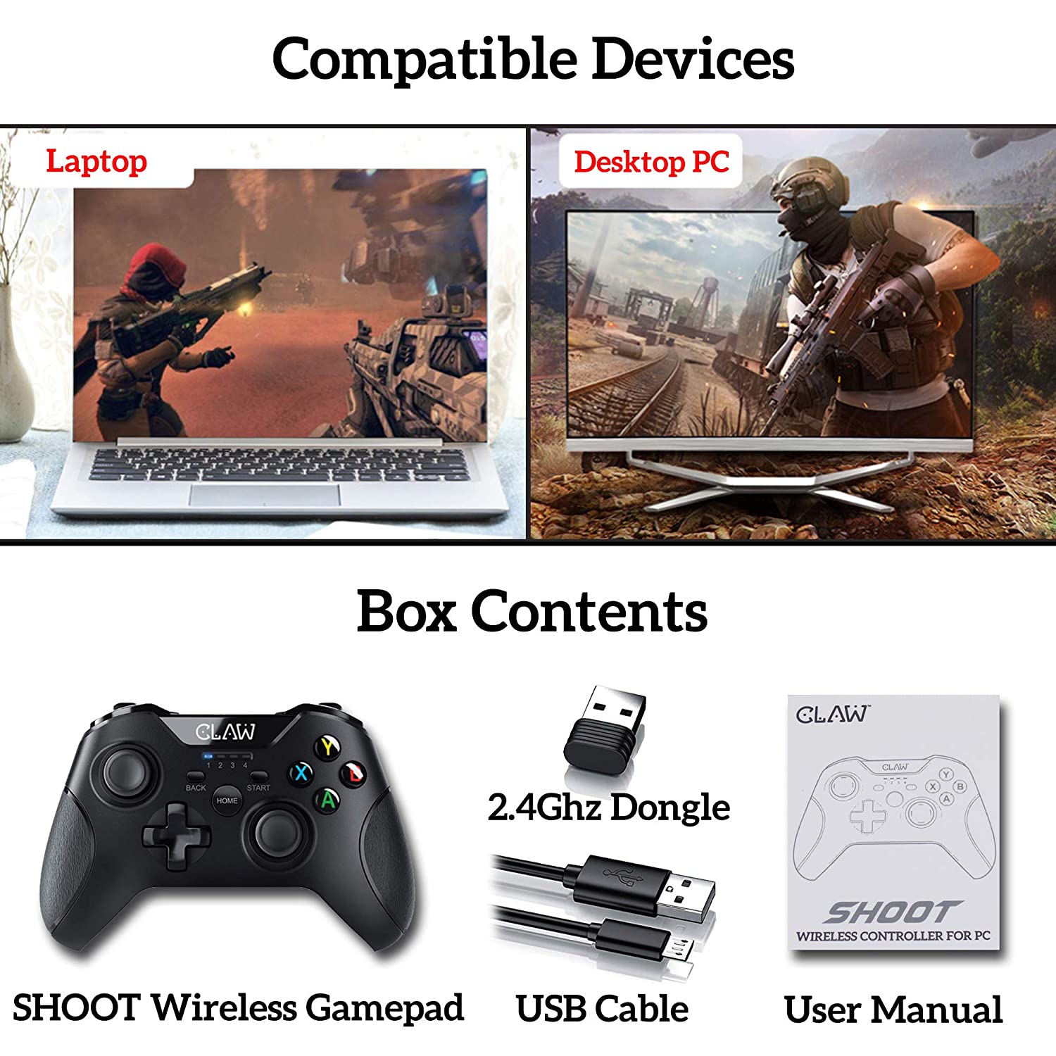 CLAW Shoot Wireless Gamepad for PC only (Use Code Origin5 to Get 5% DIscount)