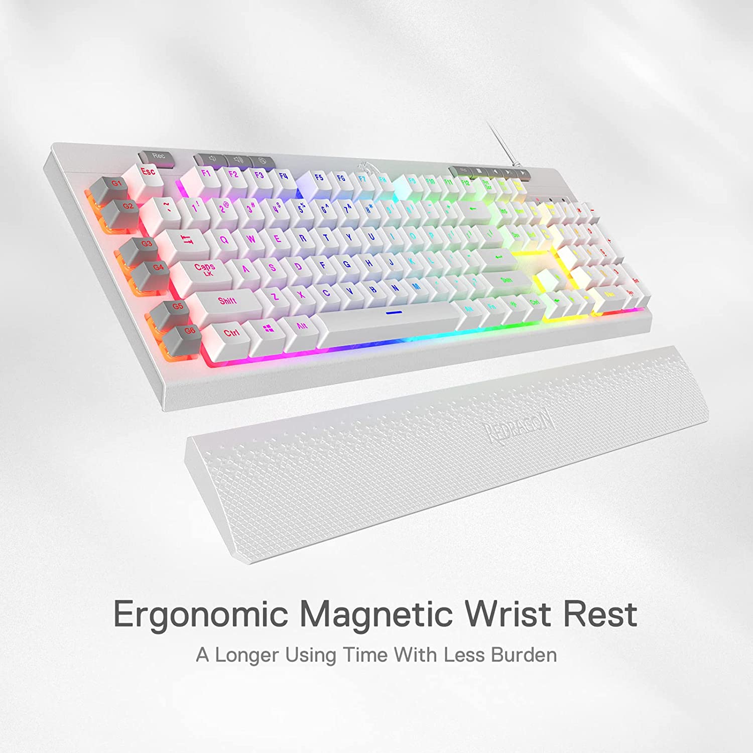 Redragon Shiva K512- Wired Membrane Keyboard RGB White