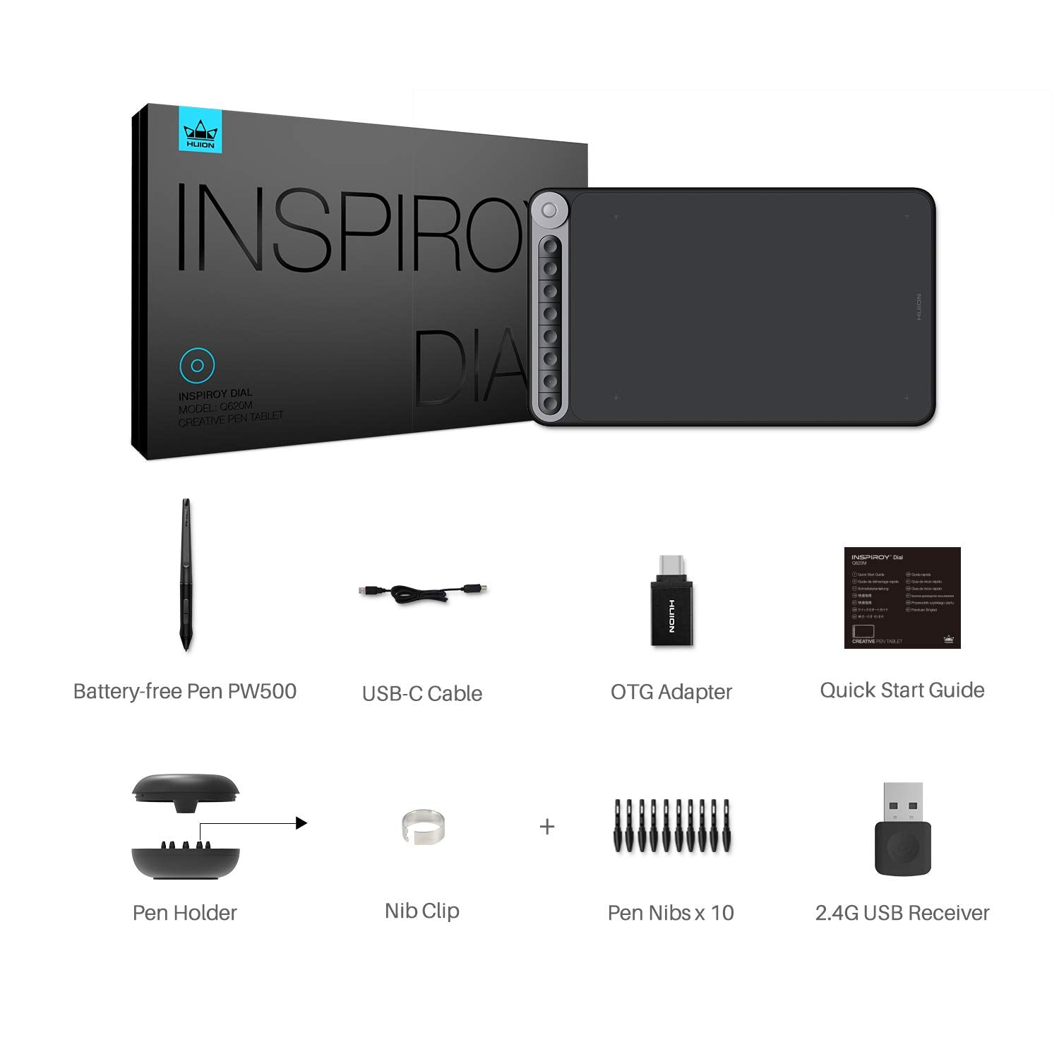 Huion Inspiroy Q620M- Wireless Digital Graphic Tablet