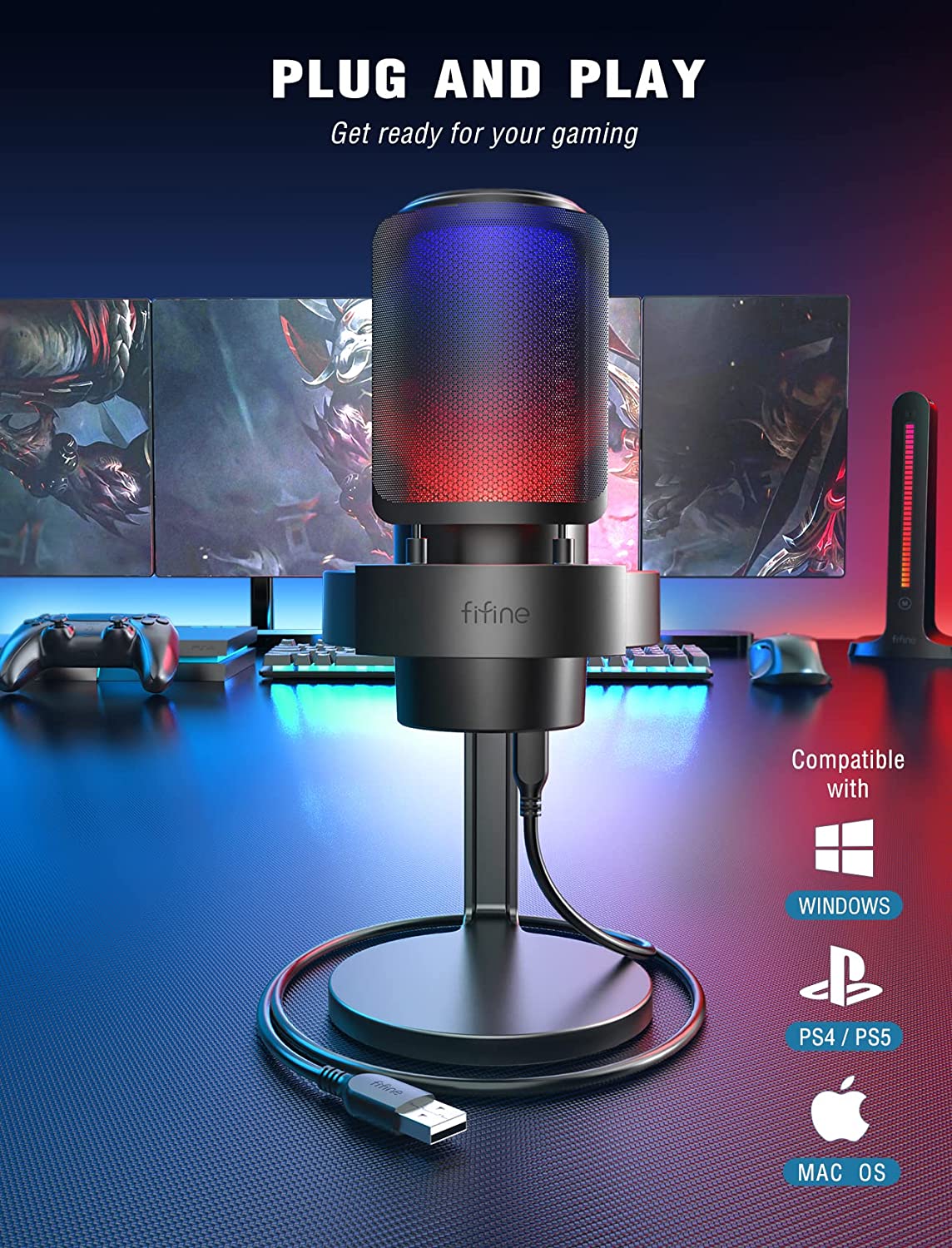 Fifine Ampligame A8 USB Gaming Microphone