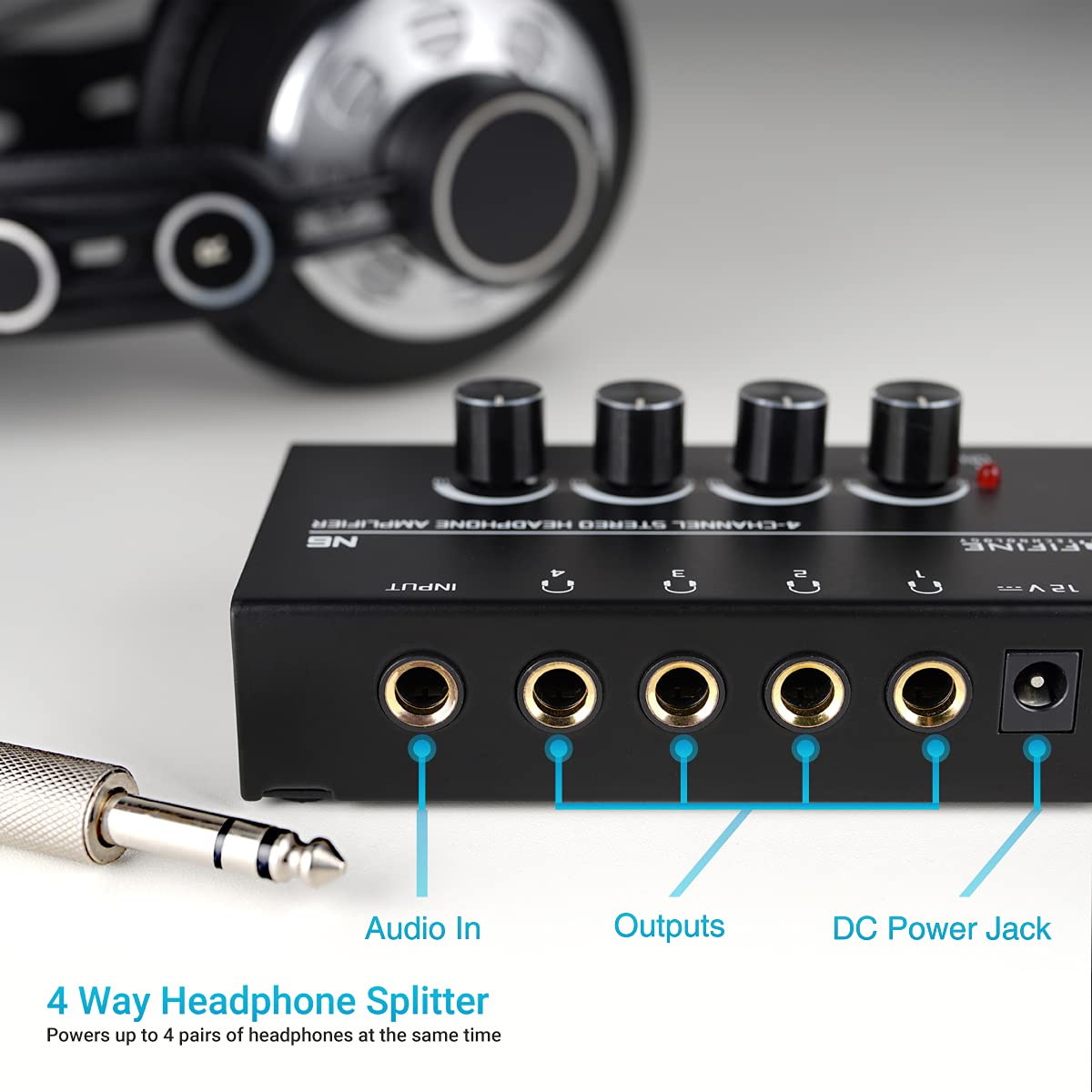 FIFINE N6 - Headphone Amplifier With Stereo Output and Individual Volume Controls