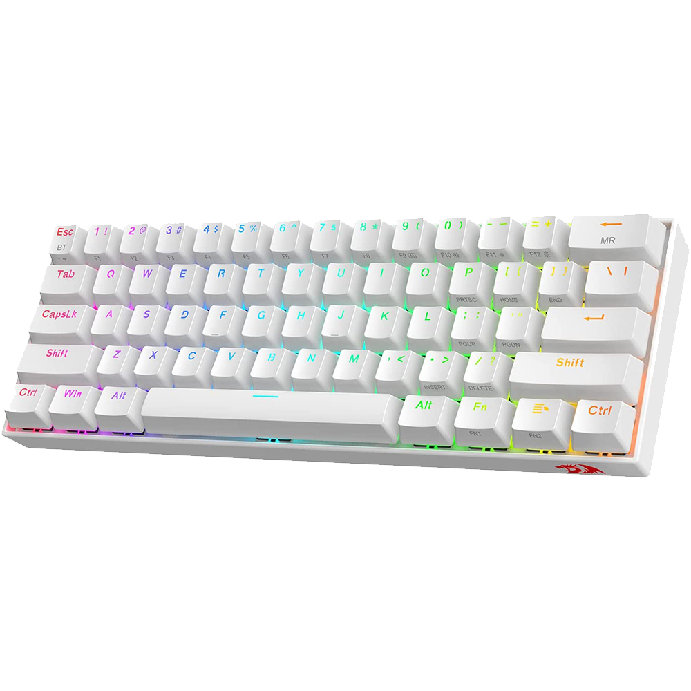 Redragon Draconic Pro K530 Pro - 60% Bluetooth+2.4Ghz+Wired Mechanical Keyboard White (Red Switch)